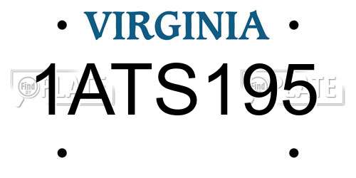 1ATS195 Virginia License Plate