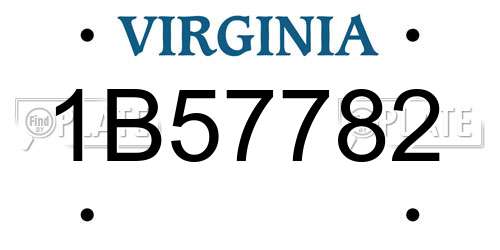 1B57782 Virginia License Plate