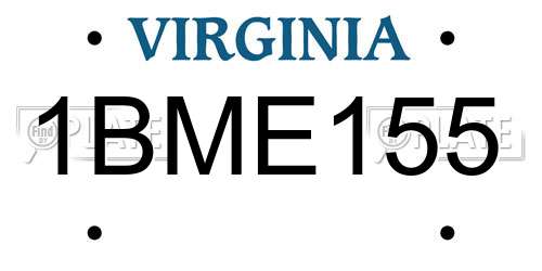 1BME155 Virginia License Plate