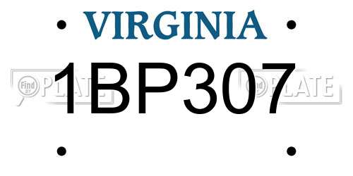 1BP307 Virginia License Plate