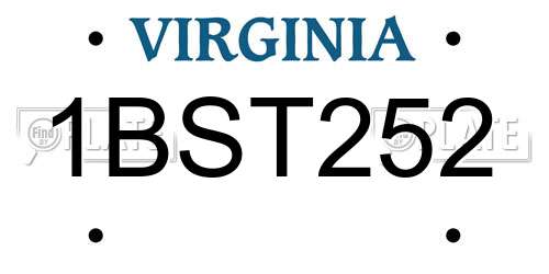 1BST252 Virginia License Plate