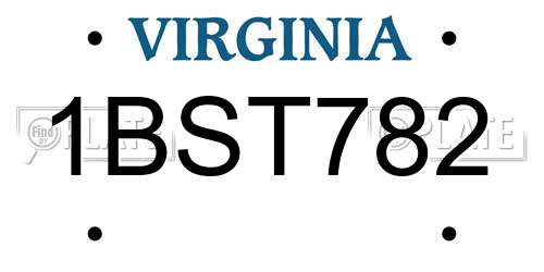 1BST782 Virginia License Plate
