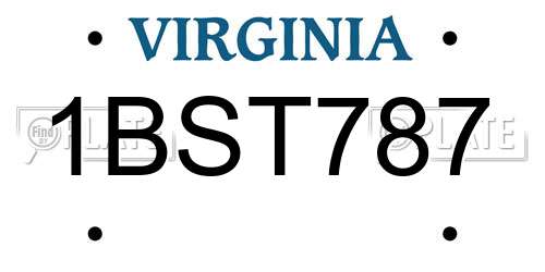1BST787 Virginia License Plate