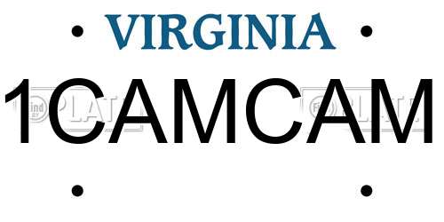 1CAMCAM Virginia License Plate