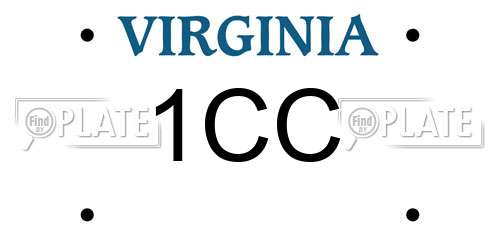 1CC Virginia License Plate