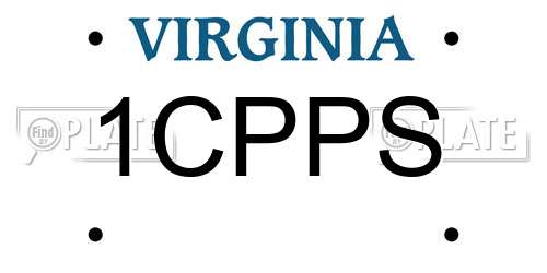 1CPPS Virginia License Plate