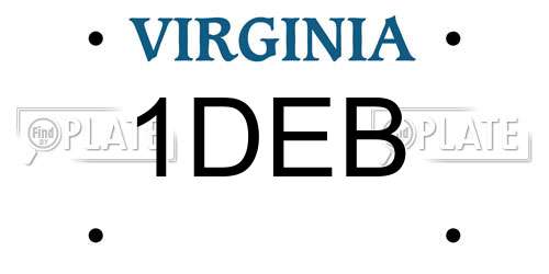 1DEB Virginia License Plate