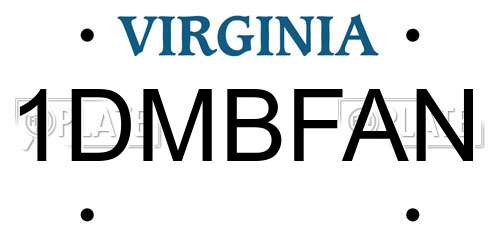 1DMBFAN Virginia License Plate