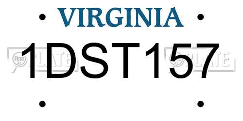 1DST157 Virginia License Plate