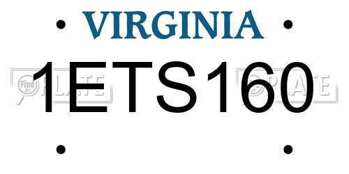 1ETS160 Virginia License Plate