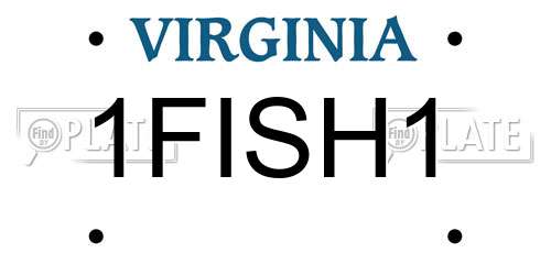 1FISH1 Virginia License Plate