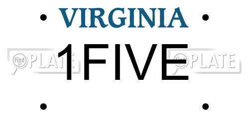 1FIVE Virginia License Plate