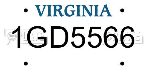 1GD5566 Virginia License Plate