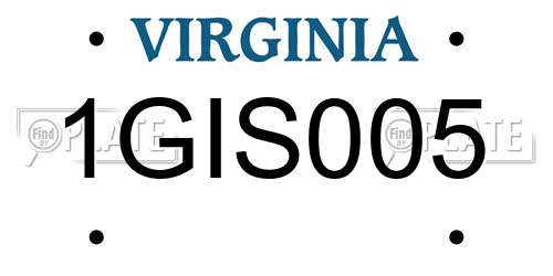 1GIS005 Virginia License Plate