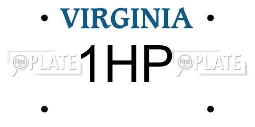1HP Virginia License Plate