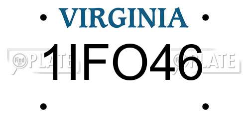 1IFO46 Virginia License Plate