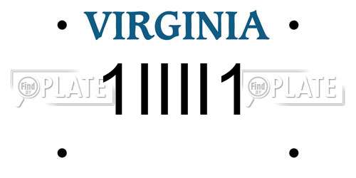 1IIII1 Virginia License Plate