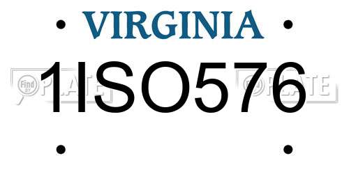 1ISO576 Virginia License Plate