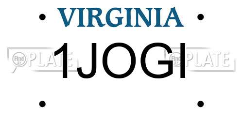 1JOGI Virginia License Plate