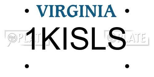 1KISLS Virginia License Plate