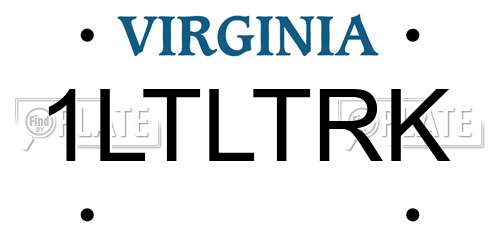 1LTLTRK Virginia License Plate