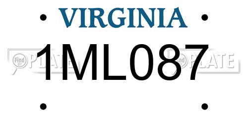 1ML087 Virginia License Plate