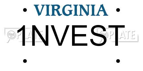 1NVEST Virginia License Plate
