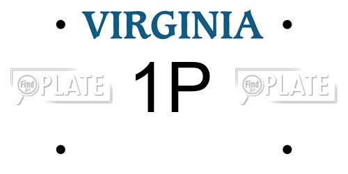 1P Virginia License Plate
