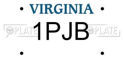1PJB Virginia License Plate