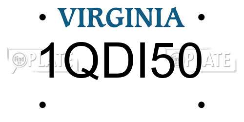 1QDI50 Virginia License Plate