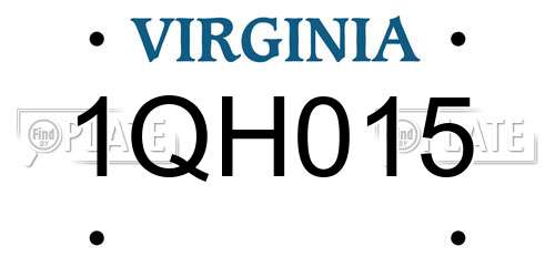 1QH015 Virginia License Plate