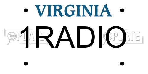 1RADIO Virginia License Plate