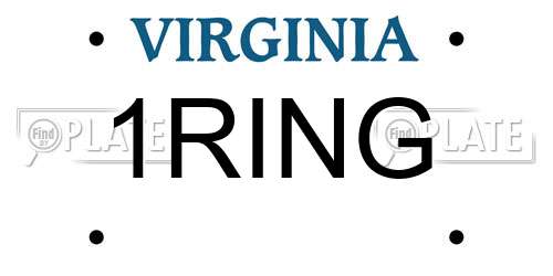 1RING Virginia License Plate