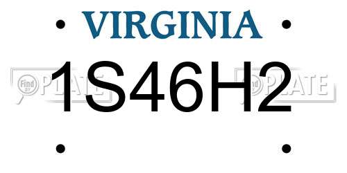 1S46H2 Virginia License Plate