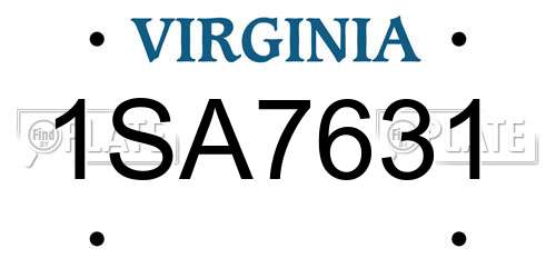 1SA7631 Virginia License Plate