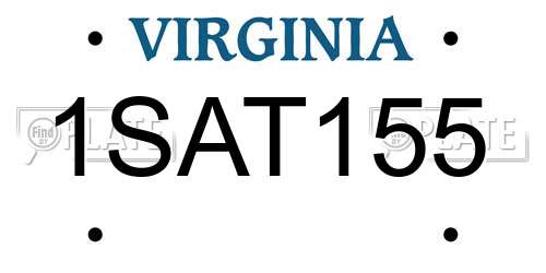 1SAT155 Virginia License Plate
