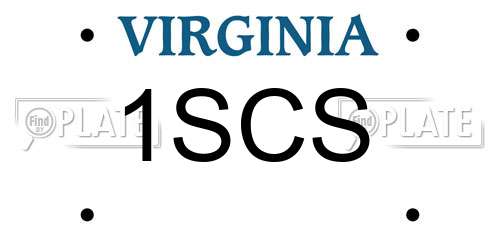 1SCS Virginia License Plate