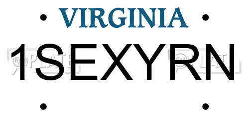 1SEXYRN Virginia License Plate