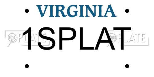 1SPLAT Virginia License Plate