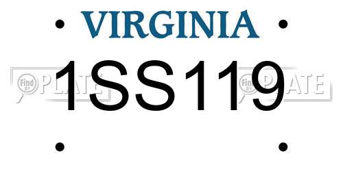 1SS119 Virginia License Plate
