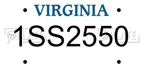 1SS2550 Virginia License Plate