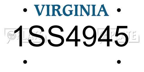 1SS4945 Virginia License Plate