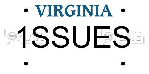 1SSUES Virginia License Plate