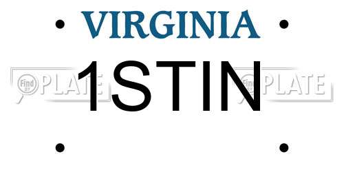 1STIN Virginia License Plate