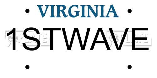 1STWAVE Virginia License Plate