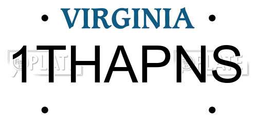 1THAPNS Virginia License Plate