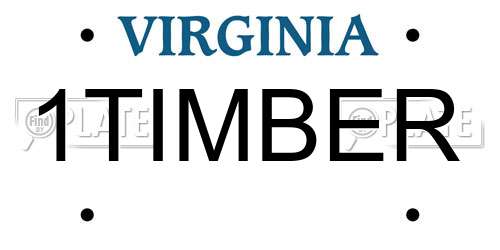 1TIMBER Virginia License Plate