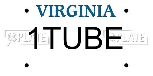 1TUBE Virginia License Plate