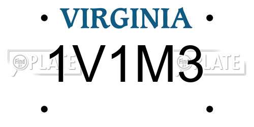 1V1M3 Virginia License Plate