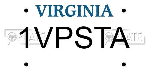 1VPSTA Virginia License Plate